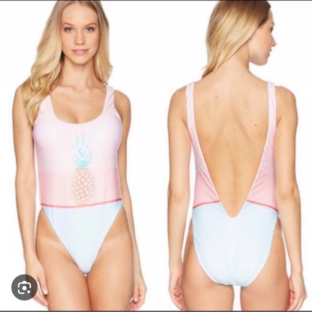 The Bikini Lab Vibrant pineapple graphics Swimwear